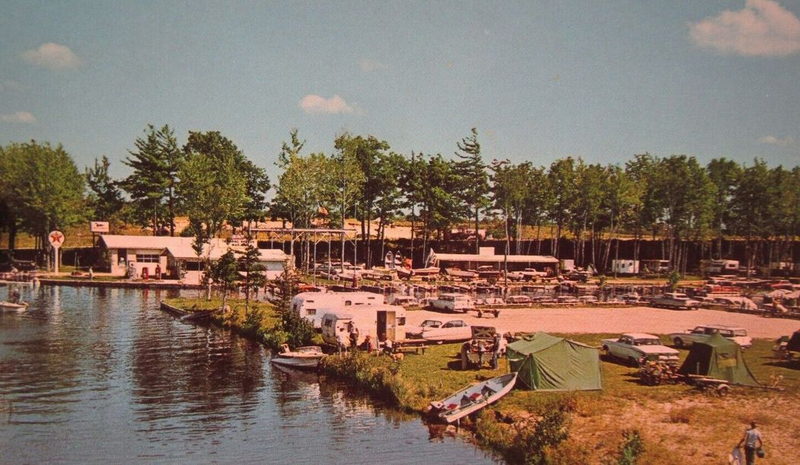 Tamarac Village (Tamarac Harbor and Trailer Park) - Vintage Postcard (newer photo)